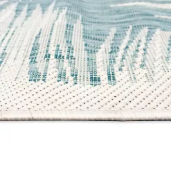 Discount Kirklands Home Ocean Blue Palm Leaves Outdoor Area Rug, 6x9