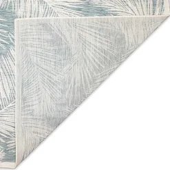 Discount Kirklands Home Ocean Blue Palm Leaves Outdoor Area Rug, 6x9