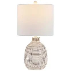Outlet Kirklands Home Off Rattan Orion Table Lamp White