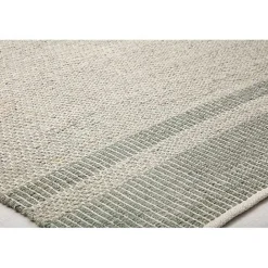 Kirklands Home Olive Striped Border Area Rug Green