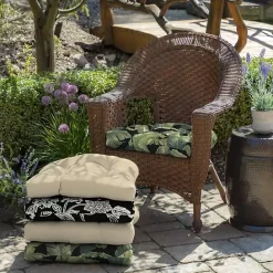 Clearance Kirklands Home Onyx Cebu 2-pc. Outdoor Wicker Chair Cushion Set