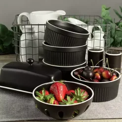 Online Kirklands Home Onyx Stoneware 7-pc. Kitchen Accessories Set Black