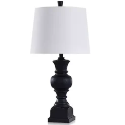 Kirklands Home Onyx Wood Grain Table Lamp Black