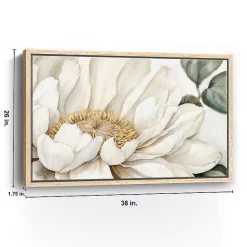 Clearance Kirklands Home Open Bloom Framed Canvas Art Print White