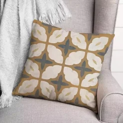 Clearance Kirklands Home Orange & Blue Medallion Indoor/Outdoor Pillow