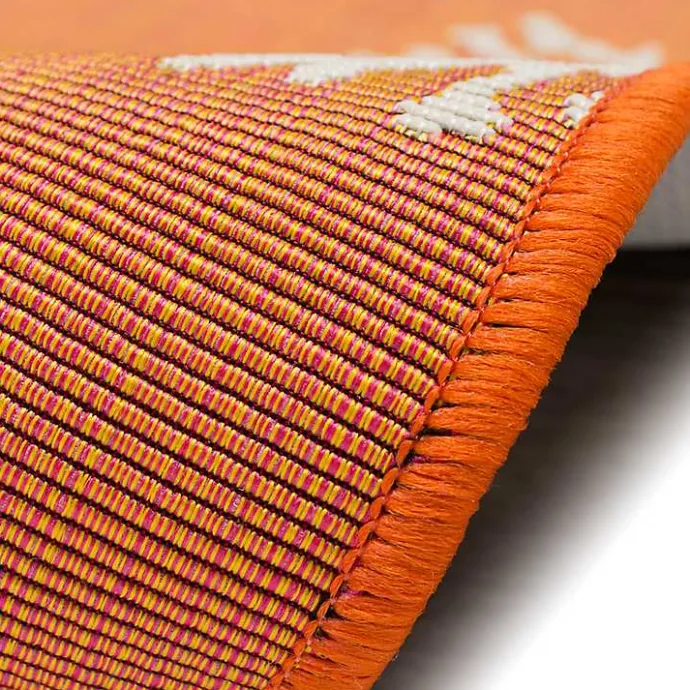 Hot Kirklands Home Orange Coral Indoor/Outdoor Rug, 3x4
