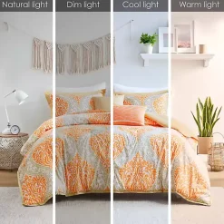 Outlet Kirklands Home Orange Damask 5-pc. California King Comforter Set