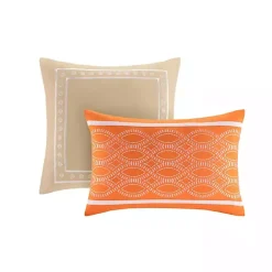 New Kirklands Home Orange Damask 5-pc. Full/Queen Comforter Set