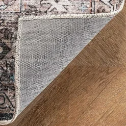 Hot Kirklands Home Orange Distressed Medallion Washable Area Rug, 4x6