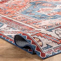 Kirklands Home Orange Faded Medallion Washable Runner