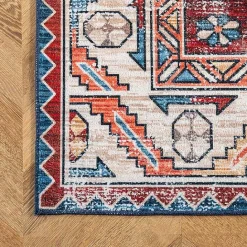Kirklands Home Orange Faded Medallion Washable Runner