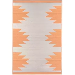 Outlet Kirklands Home Orange Geometric Outdoor Area Rug, 4x6