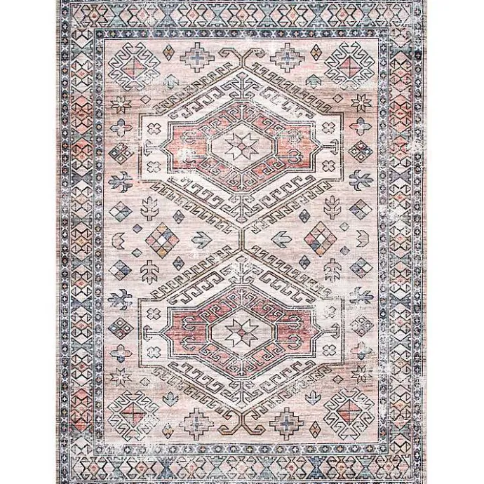 Online Kirklands Home Orange Global Motif Washable Runner