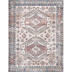 Clearance Kirklands Home Orange Global Motif Washable Area Rug, 4x6