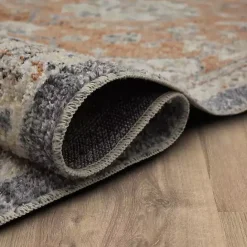 New Kirklands Home Granary Floral Runner, 2x8 Orange