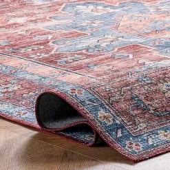 Discount Kirklands Home Orange Medallion Washable Area Rug, 4x6