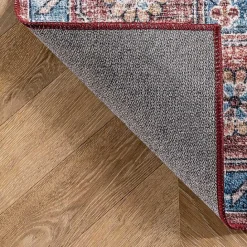 New Kirklands Home Orange Medallion Washable Area Rug, 5x8