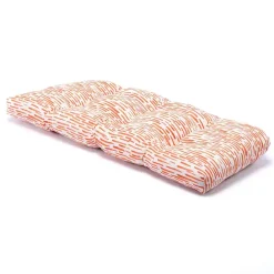 New Kirklands Home Patterned Outdoor Bench Cushion Orange