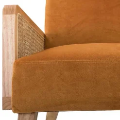 Online Kirklands Home Orange Rattan Accent Chair Yellow
