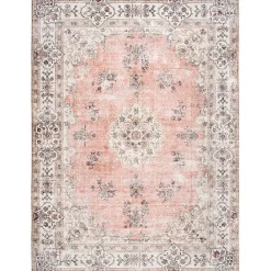 Best Kirklands Home Vintage Floral Washable Area Rug, 3x5 Orange