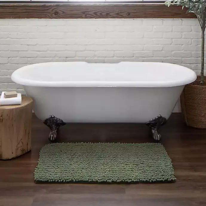 Outlet Kirklands Home Oregano Chenille Bath Mat, 34 in. Green