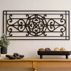 Best Kirklands Home Orleans Scroll Panel Wall Plaque Black