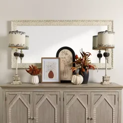 Sale Kirklands Home Ornate Distressed Cream Leaner Mirror