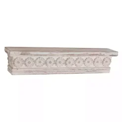 Online Kirklands Home Ornate Farmhouse Wooden Wall Shelf, 28 in. White