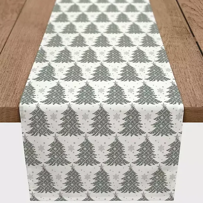 New Kirklands Home Ornate Trees Christmas Runner, 72 in. Green