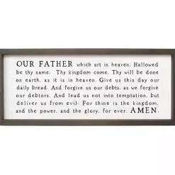 Best Kirklands Home Our Father Framed Wall Plaque