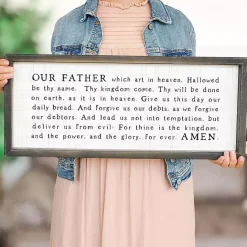 Best Kirklands Home Our Father Framed Wall Plaque