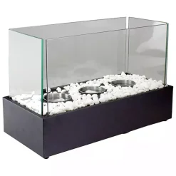 Kirklands Home Outdoor Triple Flame Tabletop Fireplace