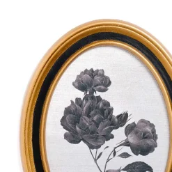 Online Kirklands Home Oval Black Floral Framed Art Print
