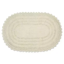 Outlet Kirklands Home Oval Classic Crochet Bath Mat Ivory
