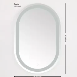 Kirklands Home Oval Crosby LED Wall Mirror