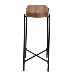 Online Kirklands Home Oval Light Wood X Base Console Table Brown