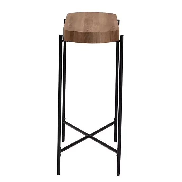 Online Kirklands Home Oval Light Wood X Base Console Table Brown