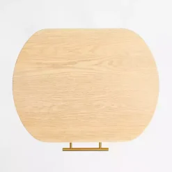 Online Kirklands Home Oval Ribbed Single Drawer Accent Table Tan