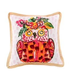 Discount Kirklands Home Owl Be There Jute Trim Outdoor Pillow