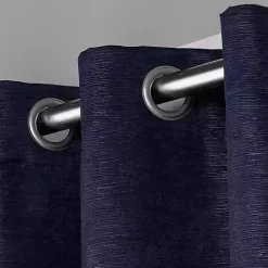 Hot Kirklands Home Oxford Navy Thermal Curtain Panel Set, 108 in. Blue