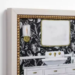 Hot Kirklands Home Paisley Bathroom Sink Framed Art Print