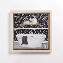 Hot Kirklands Home Paisley Bathroom Tub Framed Art Print