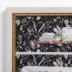Hot Kirklands Home Paisley Bathroom Tub Framed Art Print
