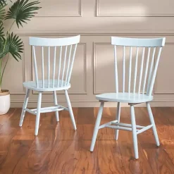 Online Kirklands Home Pale Parker Spindle Dining Chairs, Set of 2 Blue