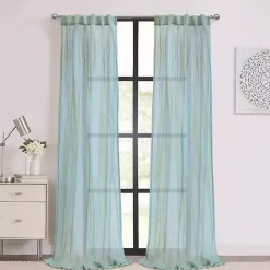 Outlet Kirklands Home Pale Thyme Paloma Curtain Panel, 63 in. Blue