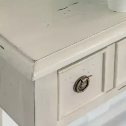 Outlet Kirklands Home Paloma Cream 4-Drawer Console Table Ivory