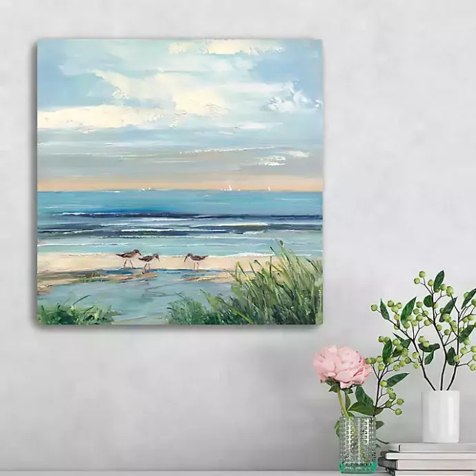 Best Kirklands Home Paradise Beach Canvas Art Print, 20x20 in. Blue