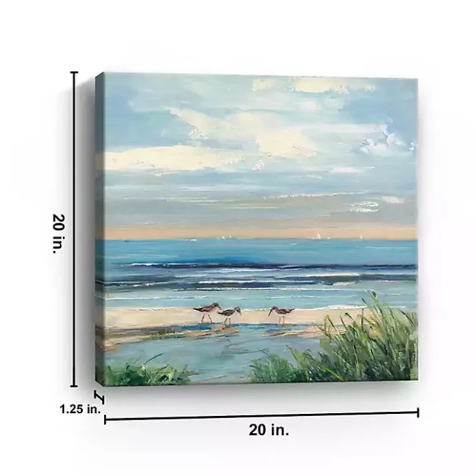 Best Kirklands Home Paradise Beach Canvas Art Print, 20x20 in. Blue