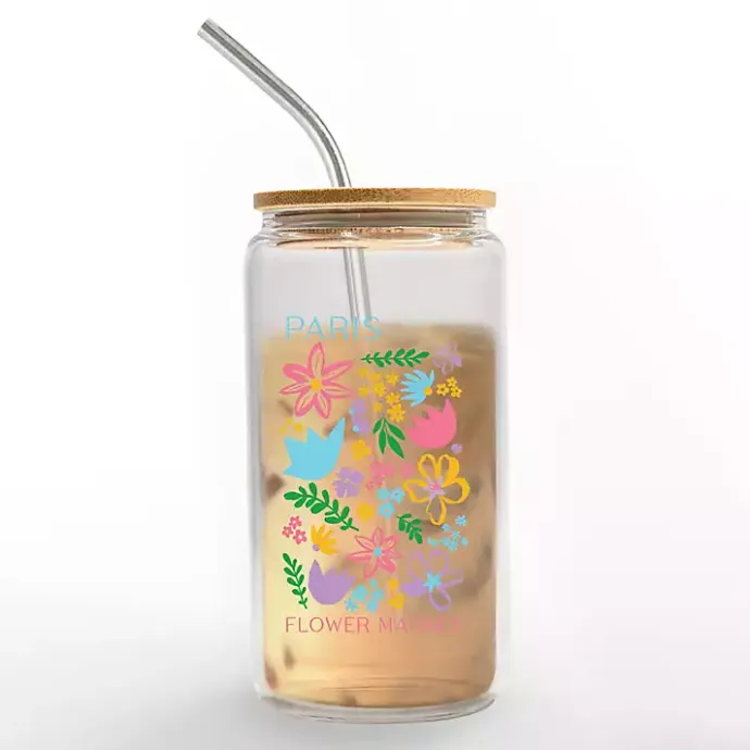 Best Kirklands Home Paris Flower Market Glass Tumbler