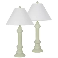 Sale Kirklands Home Pastel Green Coastal Ariel Table Lamps, Set of 2
